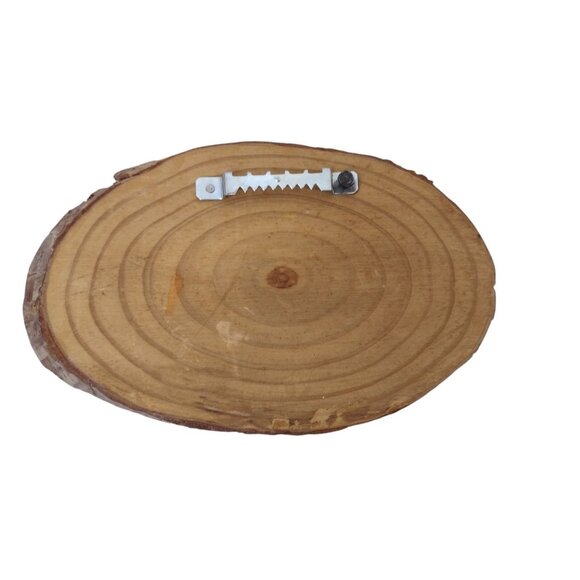 Handpainted Raw Wood Magnolia Flower Painting Wall Decor Signed Rustic Cottage - Picture 3 of 4